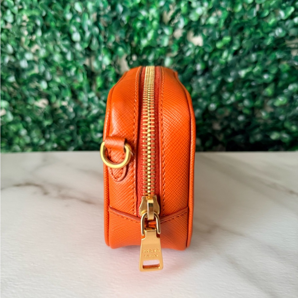 Prada Orange Mini Crossbody Bag Authentic - Picture 4 of 9
